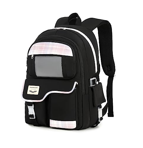 Allviper Cute Girls Backpack Bookbag for Teen Students Knapsack Women Casual Daypack Black