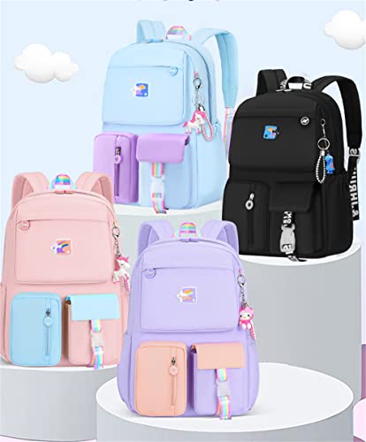 Unicorn Kids Backpack Girls Backpacks Elementary Bookbags School Bags Daypacks Send Pendant