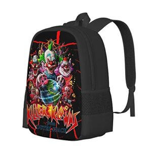 UAXEROU Killer Horror Klowns Movie from Outer Space Unisex Carry On Backpack Large Travel Backpack for Women Men Work Casual Laptop Daypack