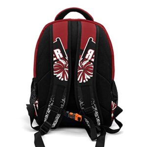 XOZOTY Red Cheerleader Cheer Backpack Personalized with Name for Men Women Shoulder Bag Laptop Bag Bookbag