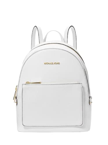 Michael Kors Adina Medium Pebbled Leather Backpack (Optic White)