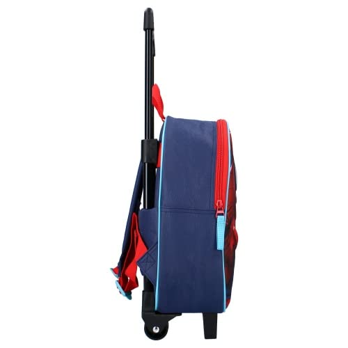 Marvel Spider-Man Carry Bag, Backpack, With Casters, 12.6 x 10.2 x 4.3 inches (32 x 26 x 11 cm), Rucksack, Backpack, Backpack, Backpack, Carry Bag, Marvel Spider-man7044 [Parallel Import], blue