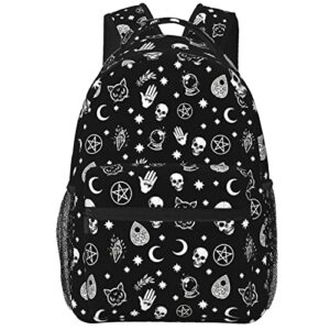 qwalnely goth backpack, gothic skull backpack waterproof laptop with durable shoulder straps