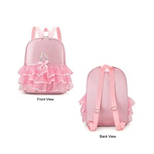 SEHXIM Cute Ballet Dance Backpack Tutu Dress Dance Bag Dance Bag for Girls Waterproof Small Duffle Bag Ballet Bags Gym Bag.(Pink)