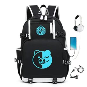 Mxcostume Anime Backpack Monokuma Luminous Large Capacity School Bag Cosplay Bookbag (Pattern-1)