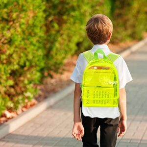 CCelia's Small Clear Backpack For Kids, Preschool Clear backpack For Toddlers, Transparent Backpack For Beach, Highlight Yellow