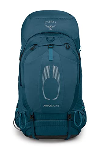 Osprey Atmos AG 65 Men's Backpacking Backpack, Venturi Blue, Large/X-Large & Osprey Hydraulics Bite Valve Cover, One Size