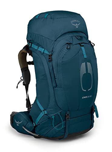 Osprey Atmos AG 65 Men's Backpacking Backpack, Venturi Blue, Large/X-Large & Osprey Hydraulics Bite Valve Cover, One Size