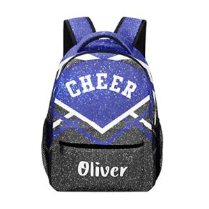 xozoty black blue cheer cheerleader backpack personalized name bag bookbags daypack for kids adult