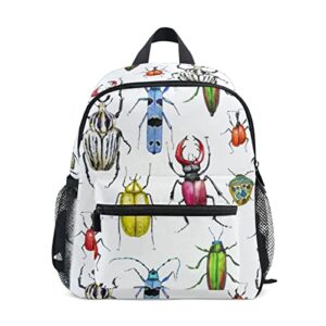 fisyme toddler backpack bugs beetles school bag kids backpacks for kindergarten preschool nursery girls boys, m
