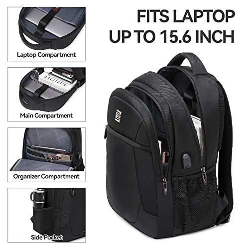 BOUYOTA Business Backpack, Travel Laptop Backpack, Travel Laptop Backpack 15.6 Inch with USB Charging Port, Anti Theft Business Laptop Backpack, Travel Laptop Backpack Professional, Laptop Backpack