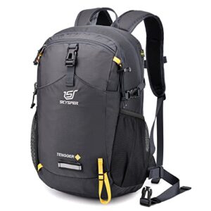 skysper small daypack 20l hiking backpack lightweight travel day pack with waist strap for women men(darkgray)