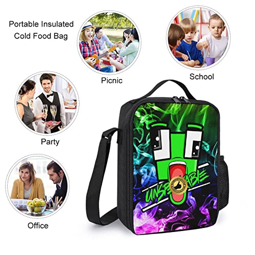 Uqesjik 3Pcs Backpack Set Bookbag Lightweight Laptop Backpack Insulated Lunch Box Cute Pencil Case Daypack Shoulder Bags