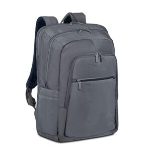 rivacase unisex grey eco backpack laptop backpack, gray, 17,3"