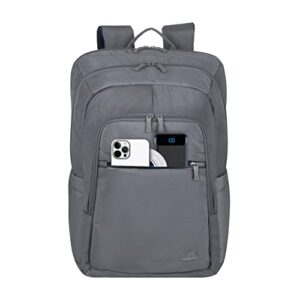 RIVACASE Unisex Grey Eco Backpack Laptop Backpack, Gray, 17,3"