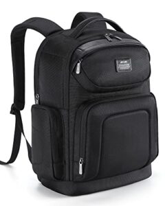 light flight travel laptop backpack for men women,water resistant college bag,carry on backpack flight approved,work bookpack fits 15.6 inch laptop,lightweight hiking bag,black
