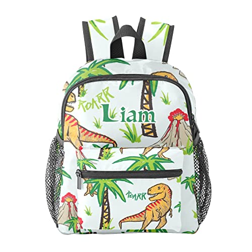 Deven Dinosaur Personalized Mini Kids Toddler Backpack,Waterproof Back Packs Bag for Girls Boys School & Travel