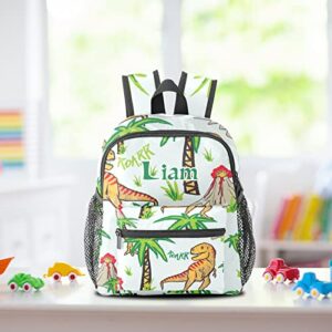 Deven Dinosaur Personalized Mini Kids Toddler Backpack,Waterproof Back Packs Bag for Girls Boys School & Travel