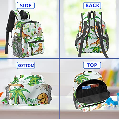 Deven Dinosaur Personalized Mini Kids Toddler Backpack,Waterproof Back Packs Bag for Girls Boys School & Travel