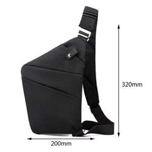 Juoxeepy Personal Flex Bag for Women Men Slim Sling Bag Anti Theft Sling Crossbody Bag Casual Chest Daypack Personal Pocket Bag