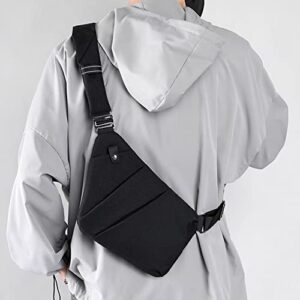Juoxeepy Personal Flex Bag for Women Men Slim Sling Bag Anti Theft Sling Crossbody Bag Casual Chest Daypack Personal Pocket Bag