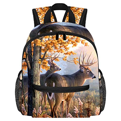 Small Backpack Travel Backpack,Carry On Backpack,forest tree deer,Women Mini Backpack Casual Daypack