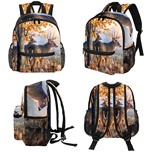 Small Backpack Travel Backpack,Carry On Backpack,forest tree deer,Women Mini Backpack Casual Daypack