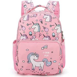 lesnic toddler unicorn backpack, 11 inch lightweight breathable cute rucksack for kids boys & girls, unicorn rucksack toddler kids bag 28 * 20 * 10cm/11 * 8 * 4in