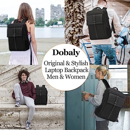 Dobaly Laptop Backpack for Men Women, Water-resistant Laptop Bag 15.6 inch for Work Business Office College