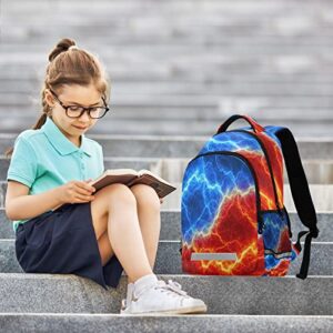 MNSRUU Elementary School Backpack Lightning Kid Bookbags for Boys Girl Ages 5 to 12
