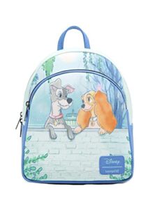 loungefly disney lady and the tramp gazing mini backpack