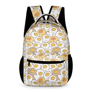 minbhebyud cute cartoon duck prints backpack, lightweight backpack casual daypack, bookbag for men women