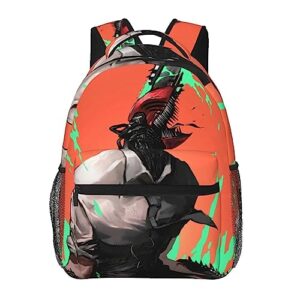 veezha chainsaw man backpack personalized schoolbag laptop travel hiking camping daypack backpack for boy girls