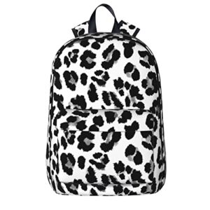 affilleve leopard print casual school backpack for teen girls boys, travel hiking shoulder daypack bag for men women