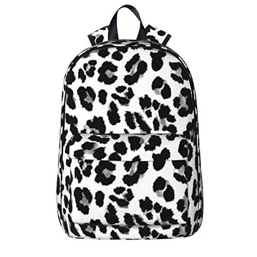 Affilleve Leopard Print Casual School Backpack For Teen Girls Boys, Travel Hiking Shoulder Daypack Bag For Men Women