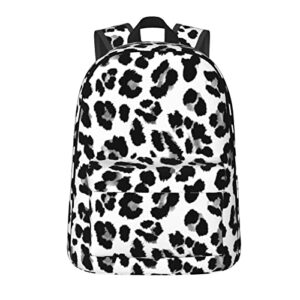 Affilleve Leopard Print Casual School Backpack For Teen Girls Boys, Travel Hiking Shoulder Daypack Bag For Men Women