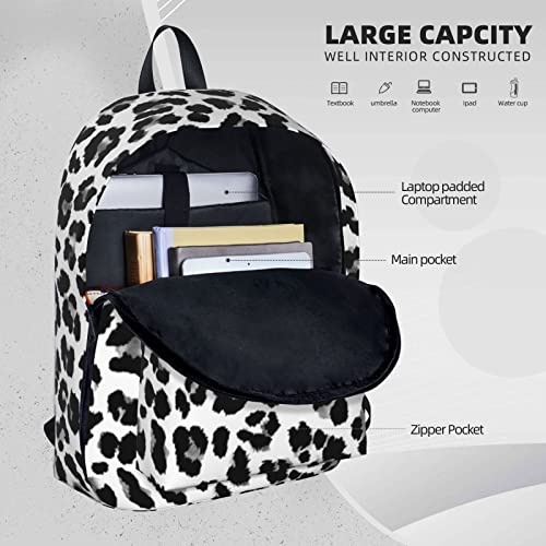 Affilleve Leopard Print Casual School Backpack For Teen Girls Boys, Travel Hiking Shoulder Daypack Bag For Men Women