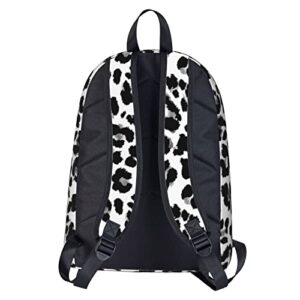 Affilleve Leopard Print Casual School Backpack For Teen Girls Boys, Travel Hiking Shoulder Daypack Bag For Men Women