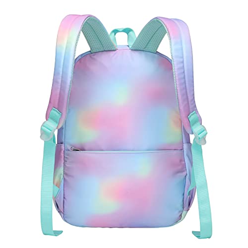 BIAOGOD Girl's Backpack Elementary School Children's Backpack over 8 years old (purple gradient)