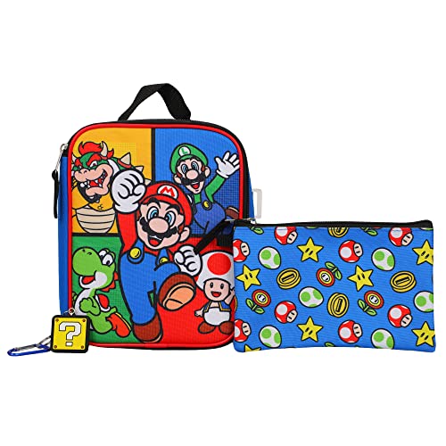 Bioworld Super Mario Bros Characters & Power-Ups 16" Youth 5-Piece Backpack Set