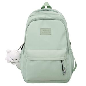 cute backpack kawaii backpack aesthetic supplies cute aesthetic backpack for college laptop travel supplies (green)