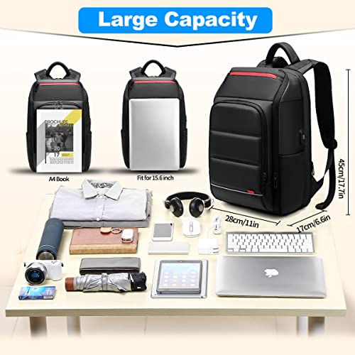 GYakeog Business Backpack for Men with Waterproof Compartment 15.6 Hard Shell Backpack Carry on Backpack with Usb Port Large Backpack for Travel Work DJ