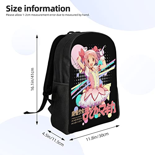 Anime Puella Magi Madoka Magica Backpack Lightweight Backpacks Unisex Rucksack Fashion Casual Travel Bag