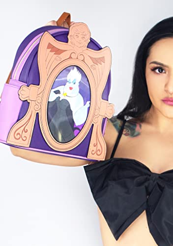 Loungefly X LASR Exclusive Disney Little Mermaid Ursula & Vanessa Lenticular Mini Backpack - Fashion Cosplay Disneybound Cute Backpacks