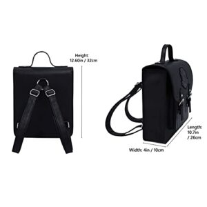 Fidaghre Backpack,Pu Leather Computer Laptop Bag 12.6 Inch College School Backpack Shoulder Bags