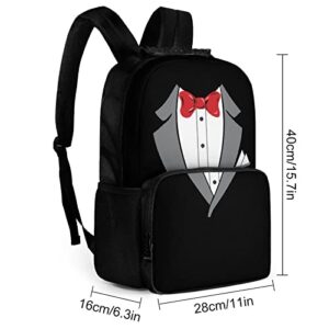 Tuxedo Bodysuits 16 inch Backpack Lightweight Back Pack with Handle Funny Cute Prints