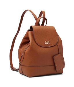 anne klein flap backpack with card case saddle one size