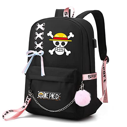 Mensdoor USB Backpack Anime Backpack Casual Backpack Daypack Laptop Bag College Bag Book Bag School Bag With Pencil Bag