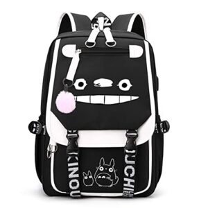 mensdoor anime backpack usb with charging port large capacity school bag cosplay bookbag for boys girls