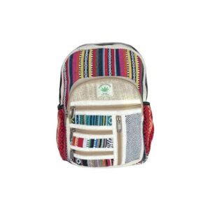 small cotton and hemp backpack, trekking backpack, traveling backpack, nepali backpack, himalayan backpack(bag-001-sm)